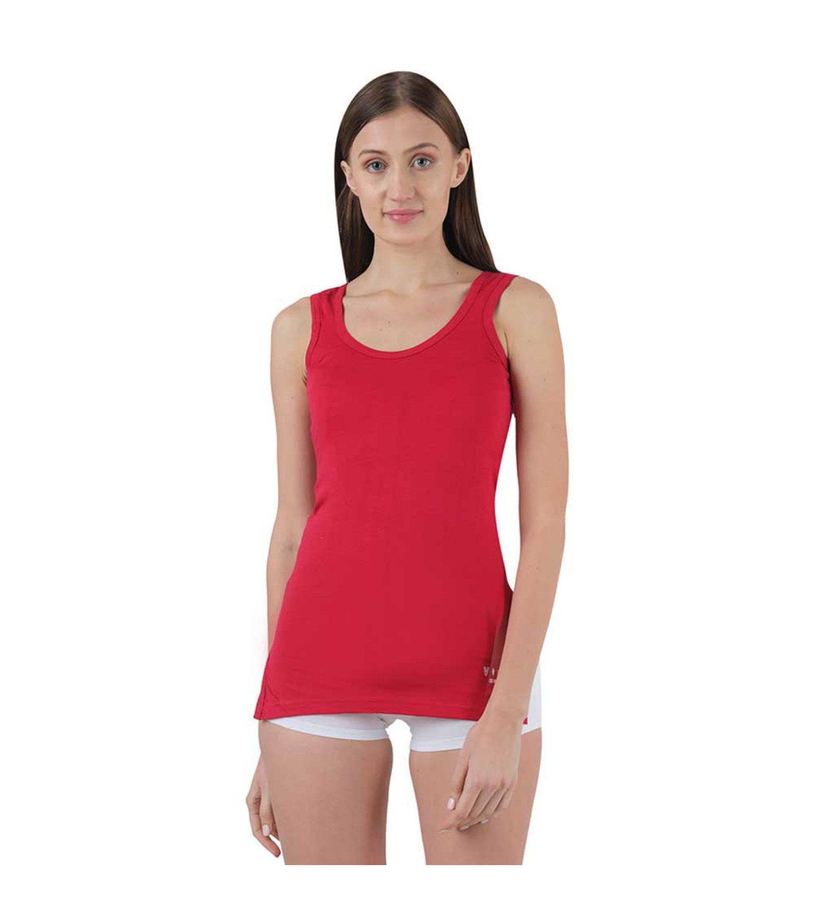 Vink Women's Cotton Camisole Red with U Neck